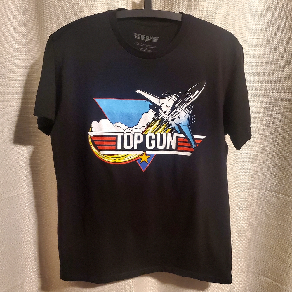 (4/$20) Top Gun Men's Black Graphic T-Shirt